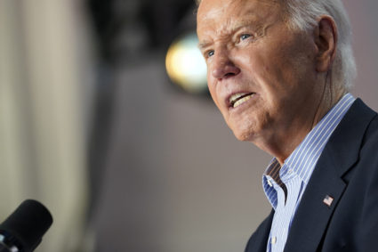 U.S. President Joe Biden attends campaign event at Sherman Middle School, in Madison