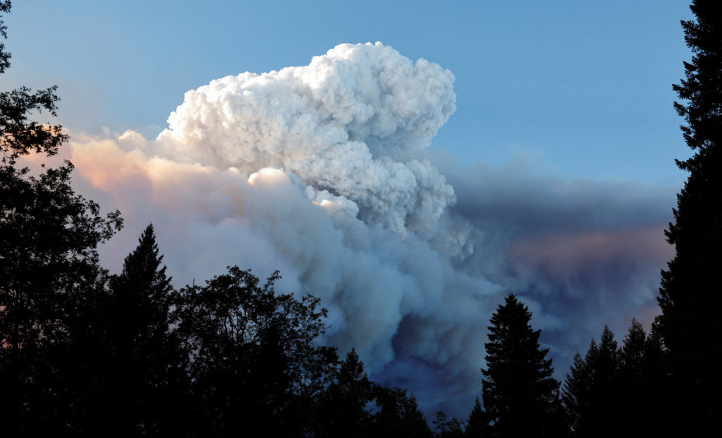 Wildfire near Butte Meadows, California