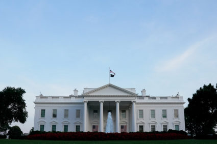 A view of the White House in Washington