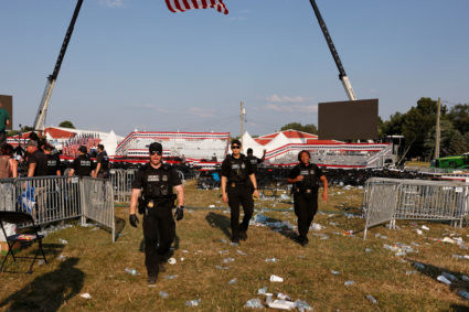Republican presidential candidate Donald Trump holds a campaign rally in Butler