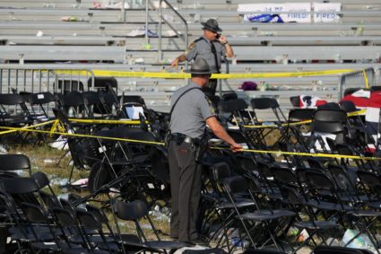 Republican presidential candidate Donald Trump holds a campaign rally in Butler