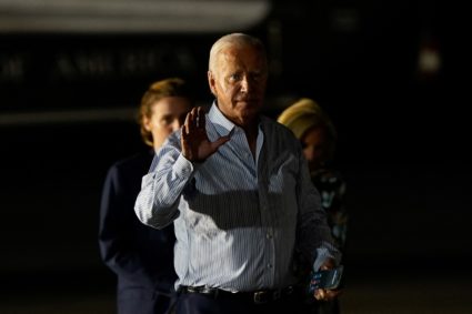 U.S. President Joe Biden travels to a campaign reception in New Jersey