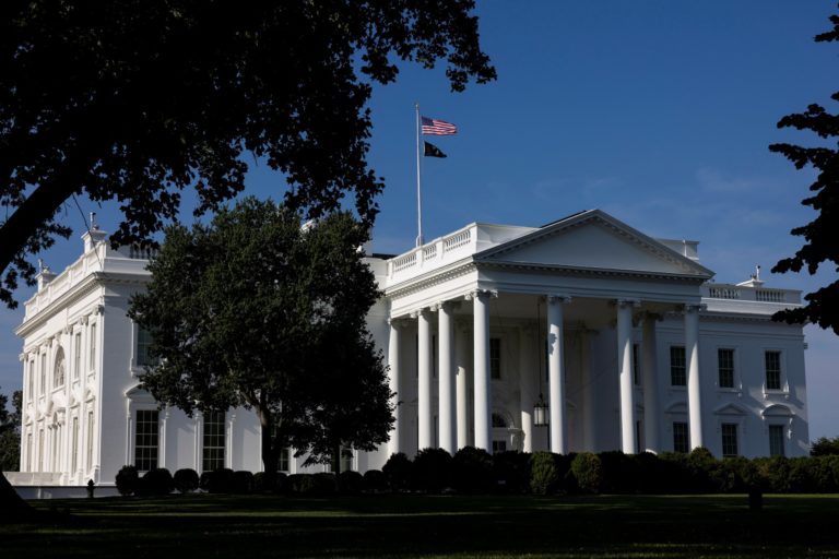 A view of the White House in Washington, U.S.