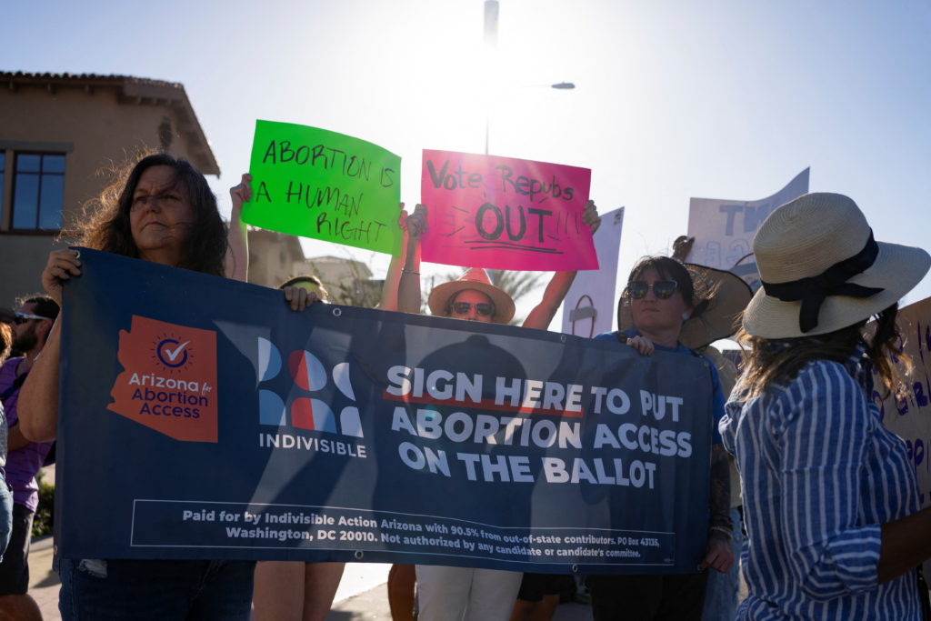 Arizona's Supreme Court revives a law dating back to 1864 that bans abortion in virtually all instances