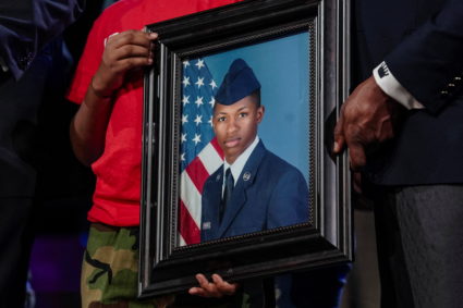 Attorney Ben Crump holds a press conference regarding the death of Roger Fortson