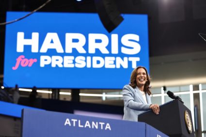 Democratic presidential candidate and U.S. Vice President Kamala Harris campaigns in Atlanta