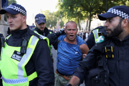 British leader announces policing plan after violent 'far-right' clashes