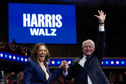U.S. Vice President and Democratic presidential candidate Kamala Harris holds rally with vice president pick, in Philadelphia