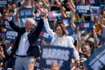 Harris and Walz campaign in Wisconsin