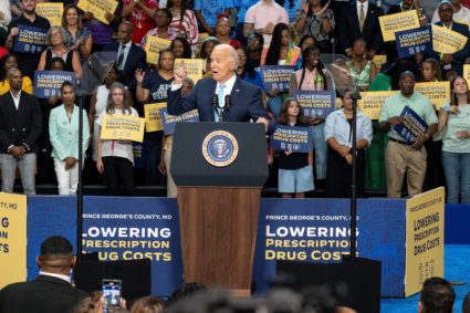 U.S. President Joe Biden and Presidential Candidate speak in Maryland