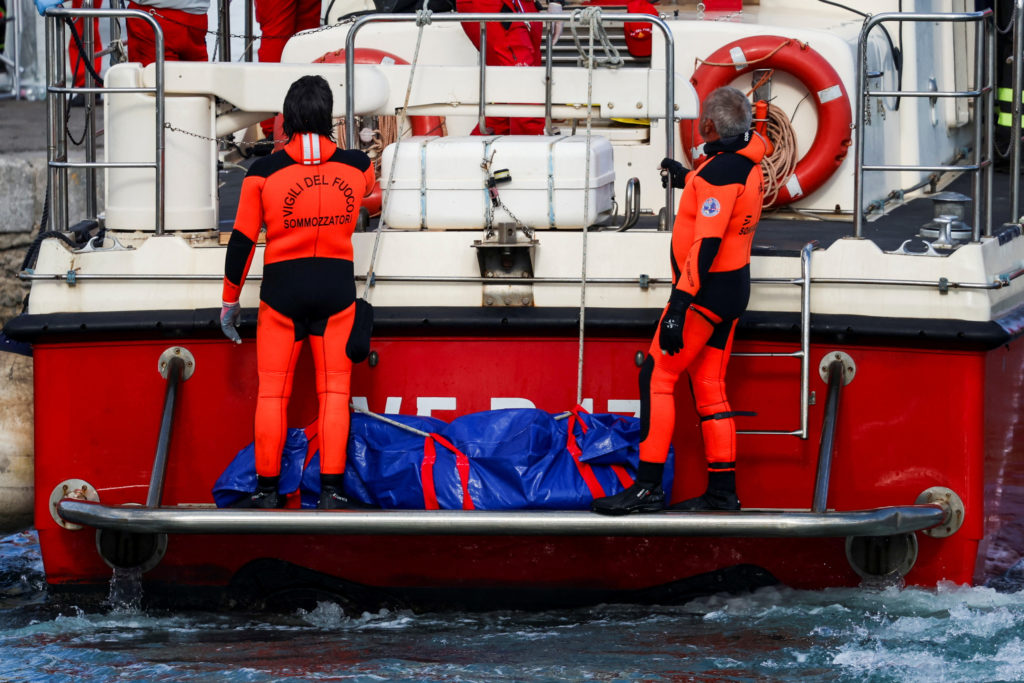 Rescue operations continue after a luxury yacht sank off Sicily