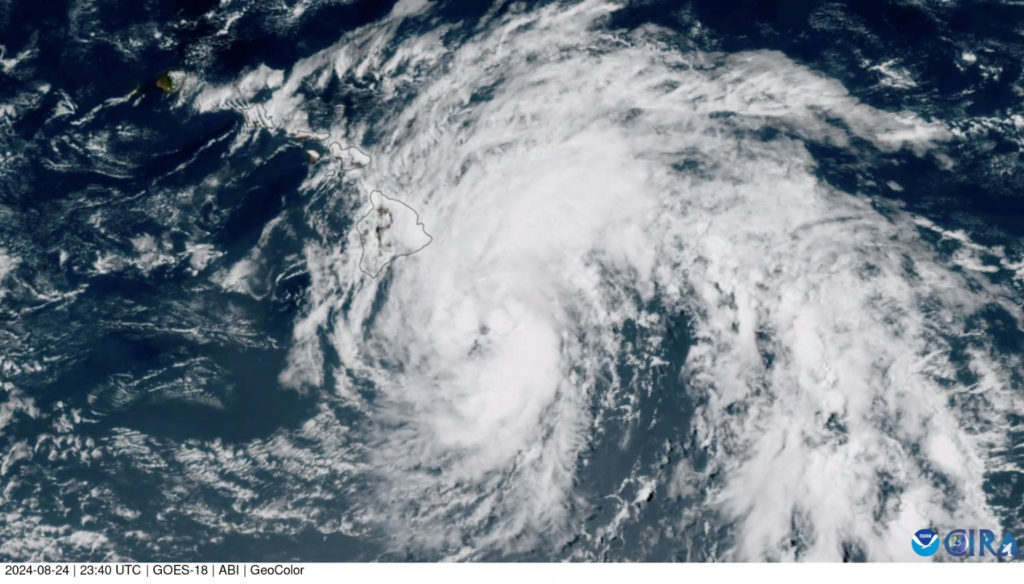 Hone strengthens into a category one hurricane as it makes its closest approach to Hawaii