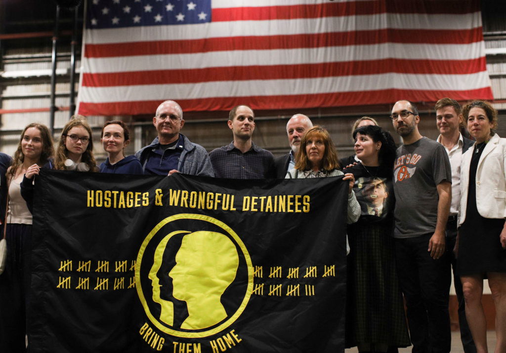 Americans released from detention in Russia arrive at Kelly Field in San Antonio