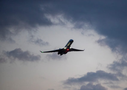 A jet, believed to be involved in prisoner swap, takes off from Esenboga Airport in Ankara