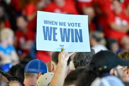 US Vice President Kamala Harris and Governor Tim Walz presidential campaign rally in Michigan