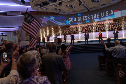Service at the First Baptist evangelical Southern Baptist megachurch in Dallas