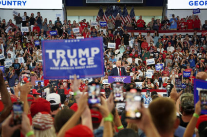 Republican presidential nominee and former U.S. President Trump holds a campaign rally, in Atlanta