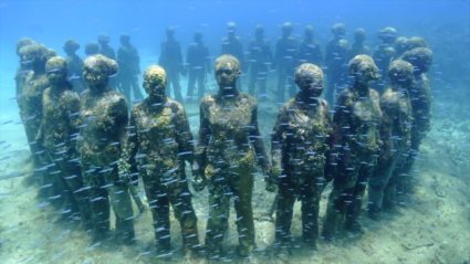 Underwater sculpture installations highlight the dangers of climate change