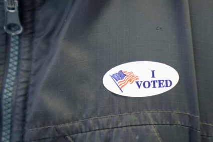 Voters head to polling stations to vote in the Presidential Primary election in Wisconsin