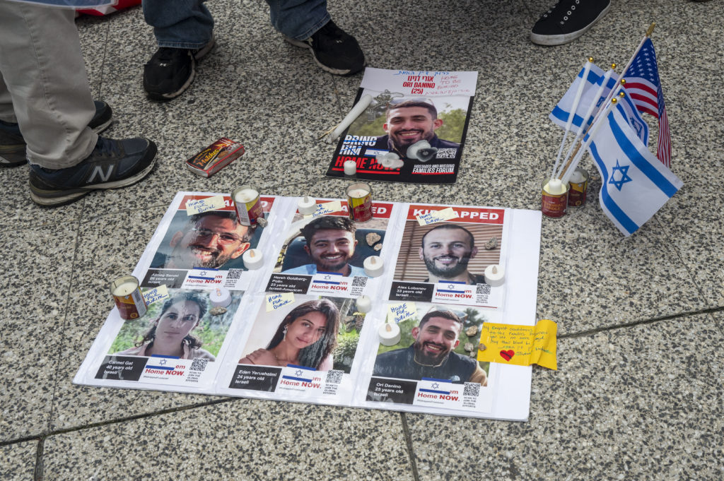 Memorial Vigil Held At Israel Consulate To Commemorate American Murdered By Hamas, New York, USA - 01 Sep 2024