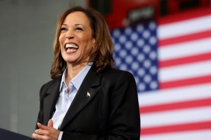 Democratic presidential nominee Kamala Harris campaigns in Detroit