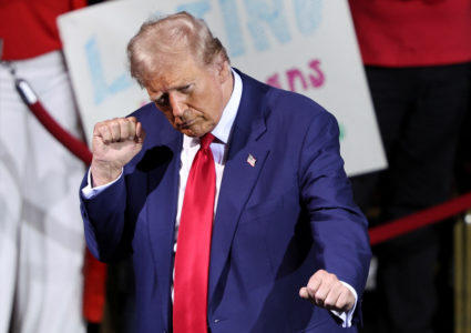 Republican presidential nominee and former U.S. President Trump holds a campaign rally, in Tucson