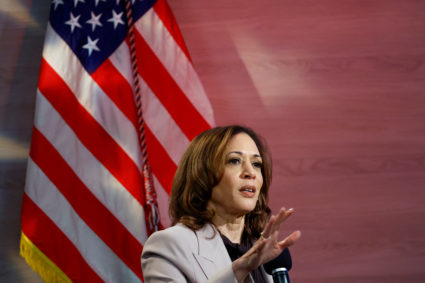 Democratic presidential nominee and U.S. Vice President Kamala Harris campaigns in Philadelphia