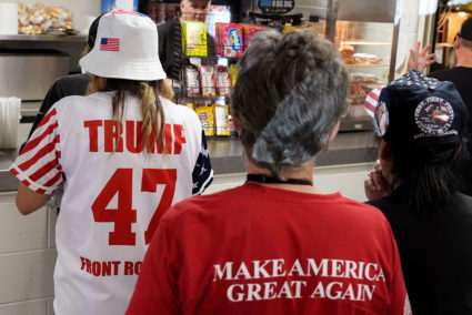 Republican presidential nominee and former U.S. President Trump holds a campaign town hall meeting in Flint