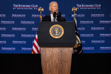 WATCH: Biden lauds Fed's rate cut in speech at Economic Club of Washington, D.C.