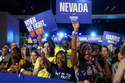 Democratic presidential nominee and U.S. Vice President Harris holds a campaign rally, in Las Vegas