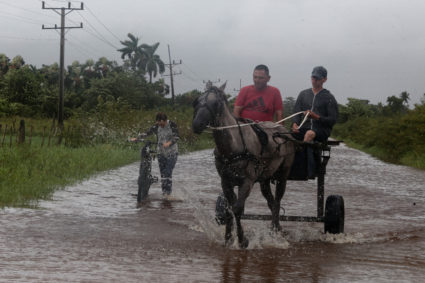 Hurricane Helene passes near the Cuban coast, in Pinar del Rio
