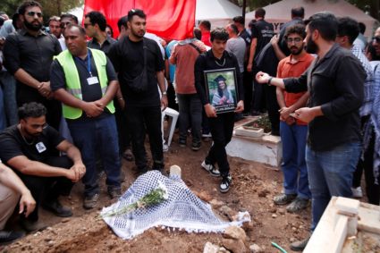 Funeral ceremony of Turkish-American activist Aysenur Ezgi Eygi in Didim