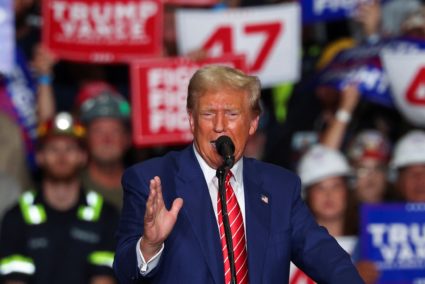 Republican presidential nominee and former U.S. President Donald Trump holds a rally in Johnstown