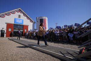 Democratic presidential nominee Kamala Harris campaigns in New Hampshire