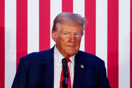 Republican presidential nominee and former U.S. President Trump meets with Fraternal Order of Police in Charlotte, North C...