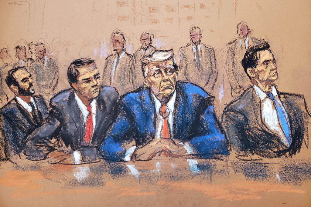Former U.S. President Donald Trump faces charges at federal court in Washington