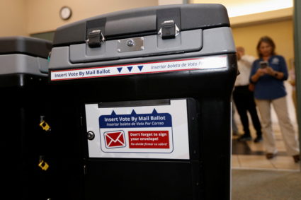Voting machines are shown at Hillsborough County supervisor of elections office