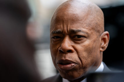 NYC Mayor Eric Adams attends Rosh Hashanah Services