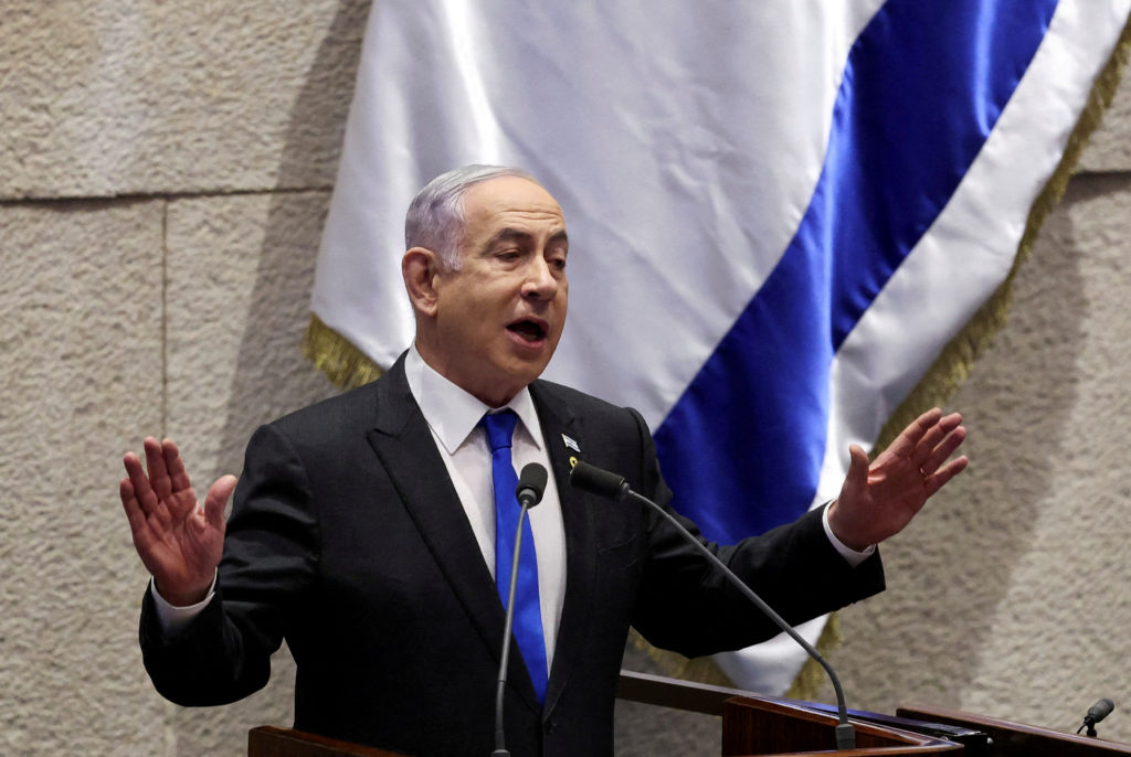 FILE PHOTO: Israeli PM Netanyahu attends a discussion at the Israeli Parliament Knesset in Jerusalem