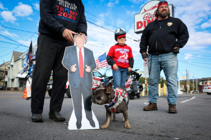 Republican presidential nominee and former U.S. President Donald Trump holds campaign event in Scranton, Pennsylvania