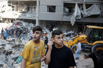 Aftermath of an Israeli air strike, in Beirut