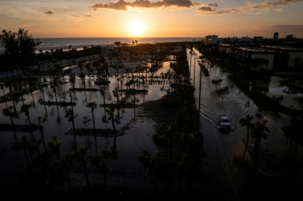 FILE PHOTO: Aftermath of Hurricane Milton’s landfall in Siesta Key, Florida