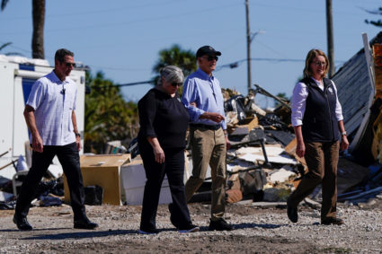 U.S. President Joe Biden visits storm-damaged areas, in Florida