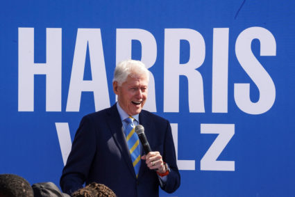 Former U.S. President Bill Clinton tours Georgia in support of Harris’ presidential campaign