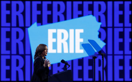Democratic presidential nominee U.S. Vice President Harris visits Erie