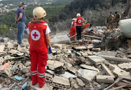 Aftermath of an Israeli air strike in Aitou