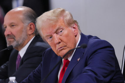 Republican presidential nominee former U.S. President Donald Trump campaigns in Michigan