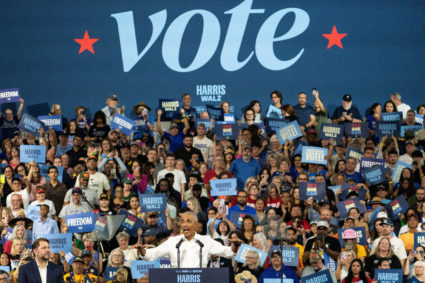 Former U.S. President Barack Obama speaks in Tucson, Arizona