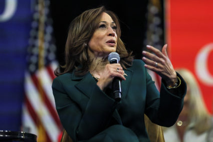 Democratic presidential nominee U.S. Vice President Harris holds a town hall in Malvern