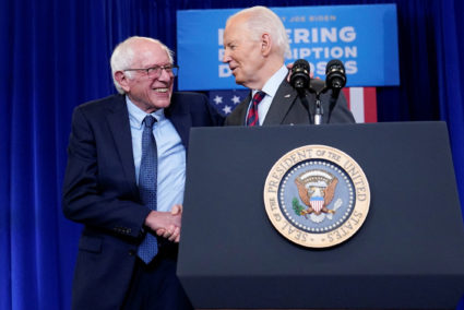 U.S. President Joe Biden attends an event at NHTI Concord Community College, in Concord